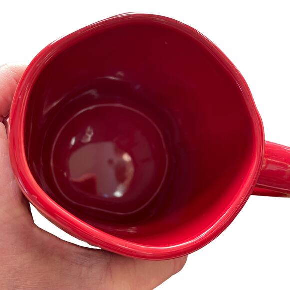 Rae Dunn Christmas Mug Red Ho Ho Ho Santa Words Magenta 16 oz Artisan Co - Picture 9 of 11